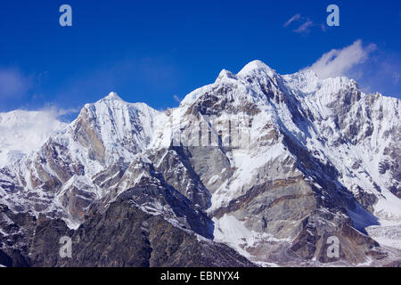 Vue du Kongma La (Hungchi Chakhung à) et Chumbu, Népal, Himalaya, Khumbu Himal Banque D'Images