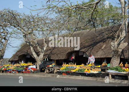 Marché de Fruits, Afrique du Sud, Sainte-Lucie Banque D'Images