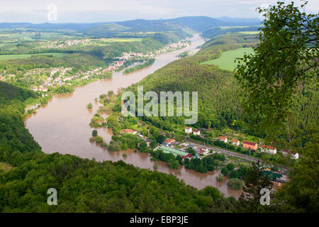 Les inondations de l'Elbe à l'été 2013, l'Allemagne, la Saxe Banque D'Images