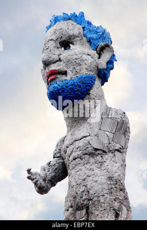 18 m de haut statue d'Hercule sur Nordstern tour de l'ancien Nordstern mine de charbon, l'Allemagne, en Rhénanie du Nord-Westphalie, région de la Ruhr, Bochum Banque D'Images