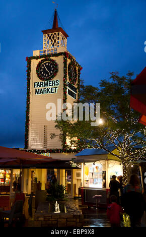 Temps de Noël au marché de fermiers - un complexe de vente au détail et de divertissement à Los Angeles, Californie, États-Unis d'Amérique Banque D'Images