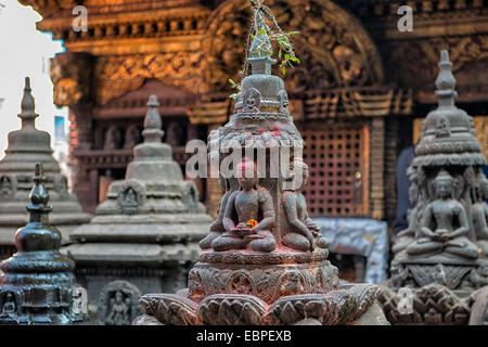 Monkey Temple dans la vallée de Katmandou, Népal Banque D'Images