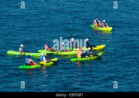 Les kayakistes, Ellen Browning Scripps Parc Marin, La Jolla, Californie Banque D'Images