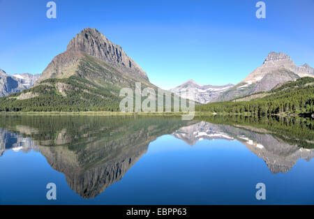 Swiftcurrent Lake, beaucoup de zone du Glacier, Glacier National Park, Montana, États-Unis d'Amérique, Amérique du Nord Banque D'Images