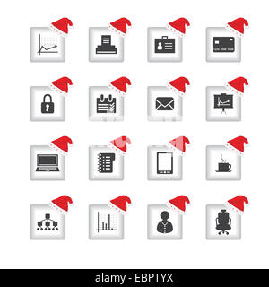 Les icônes de l'interface utilisateur plat spécial avec Noël conception pour des applications web et mobiles Banque D'Images