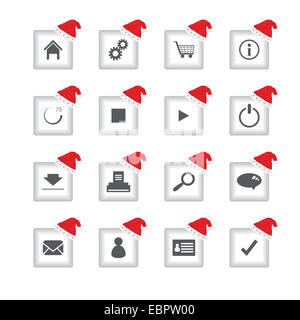 Les icônes de l'interface utilisateur plat spécial avec Noël conception pour des applications web et mobiles Banque D'Images