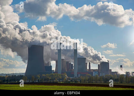 Brown centrale à charbon RWE-Pouvoir à Niederaußem, Allemagne, Rhénanie du Nord-Westphalie, Niederaußem Banque D'Images