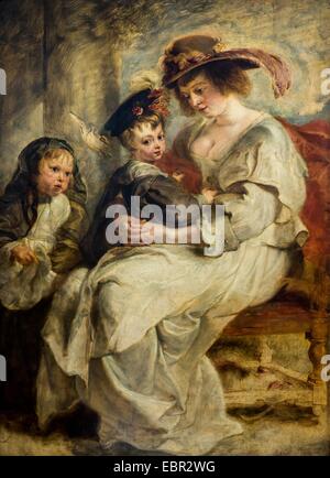 ActiveMuseum 0003159.jpg / l'artiste, la deuxième femme Helena Fourment et ses enfants, 1636 - Pierre Paul Rubens 18/09/2013 - 17e siècle / Collection / Musée actif Banque D'Images