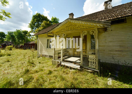 Maison de ferme abandonnée, Suède, Pays-Bas Banque D'Images