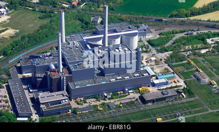 Vue aérienne de chauffage située au nord de Munich, 08.05.2008, l'Allemagne, Bavaria, Munich Banque D'Images