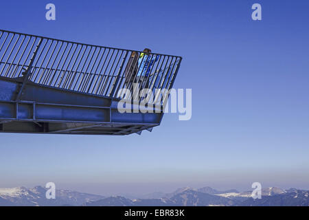 AlpspiX plate-forme d'observation sur l'Alpspitze, Allemagne, Bavière, Oberbayern, Upper Bavaria, Garmisch-Partenkirchen Banque D'Images