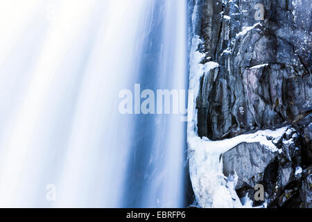 Chutes de Krimml en hiver, l'Autriche, le Tyrol, le Parc National du Hohe Tauern, Uttendorf Banque D'Images