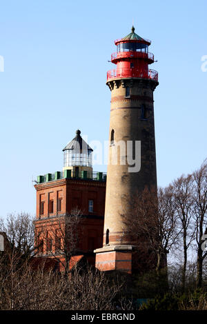 Schinkelturm (nouveau) et l'ancien phare (à droite), l'Allemagne, de Mecklembourg-Poméranie occidentale, Ruegen, Kap Arkona Banque D'Images