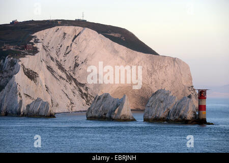 Les aiguilles sur l'île de Wight Hampshire Angleterre Banque D'Images