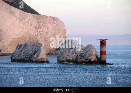 Les aiguilles sur l'île de Wight Hampshire Angleterre Banque D'Images