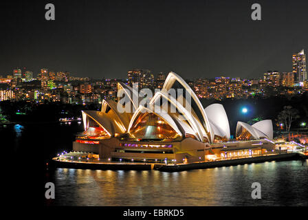 L'Opéra de Sydney la nuit, l'Australie, New South Wales, Sydney Banque D'Images