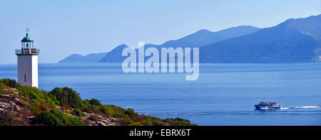 Phare de Sorrente, près de Saint Florent, France, Corse, les Agriates, Saint Florent Banque D'Images