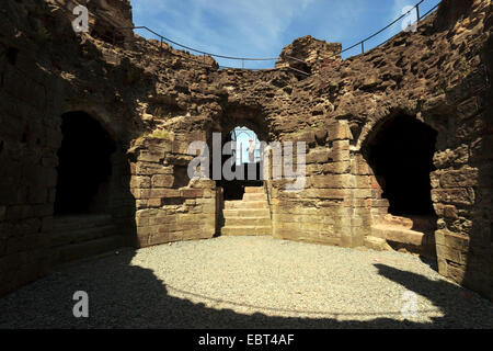 Ruines du château du 13ème siècle, le château de Flint, au nord du Pays de Galles, Royaume-Uni Banque D'Images