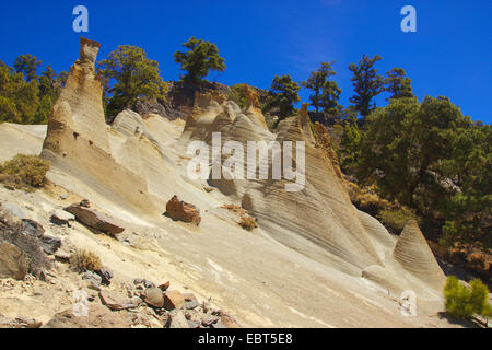 Paisaje Lunar rock formation, Iles Canaries, Tenerife, Vilaflor Banque D'Images