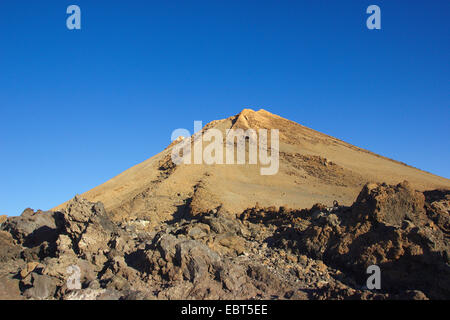 Vue depuis la station du sommet de volcan Teide, Iles Canaries, Tenerife, le Parc National du Teide Banque D'Images