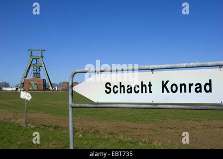 Schacht Konrad Konrad, fosse, ancienne mine de minerai de fer, de référentiel pour les déchets radioactifs , ALLEMAGNE, Basse-Saxe, Salzgitter Banque D'Images