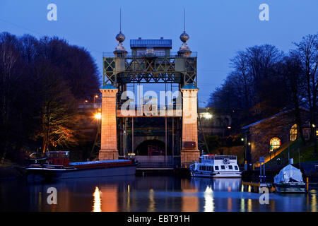 Henrichenburg à bateau, l'Allemagne, en Rhénanie du Nord-Westphalie, Ruhr, Waltrop Banque D'Images