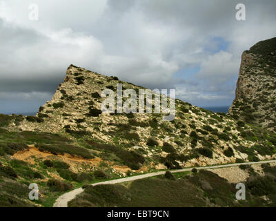 Paysages de la côte de l'Île Dragonera, Espagne, Baléares, Majorque, Dragonera Banque D'Images