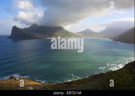 Vue panoramique à partir de ChapmanAEs Peak Drive, une route côtière longue de neuf kilomètres de la péninsule du Cap, Afrique du Sud, Cape Town Banque D'Images