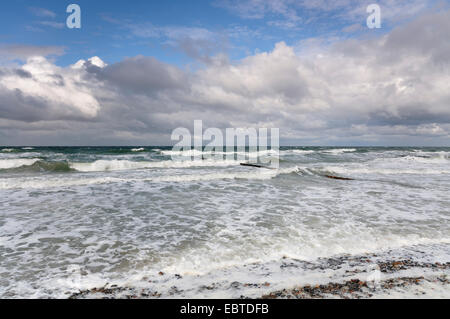 Stormy Mer Baltique, Allemagne, Mecklembourg-Poméranie-Occidentale Banque D'Images