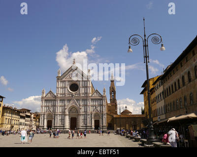 La basilique de Santa Croce à Florence, Italie Banque D'Images