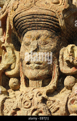 Sculpture d'Indiens maya à Copan Honduras Copan, , Banque D'Images