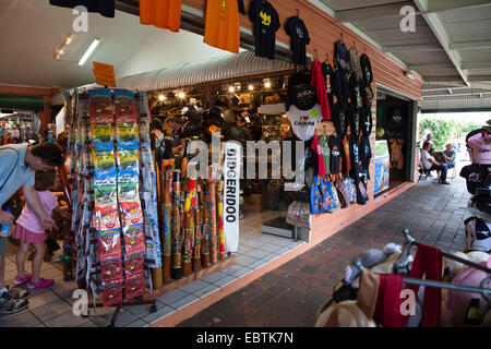 Didgeridoo Shop de Kuranda Rainforest Origine Australie, Queensland, Marchés Banque D'Images