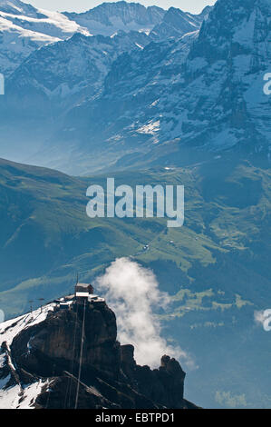 Station du téléphérique Birg Schilthorn à, la Suisse, l'Oberland bernois Banque D'Images