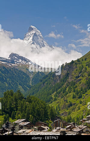 Cervin Zermatt avec en arrière-plan, Suisse, Valais, Zermatt Banque D'Images