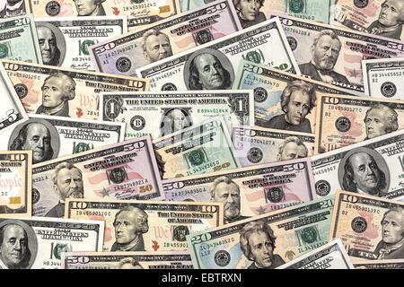 De nombreux billets d'un dollar, USA Banque D'Images