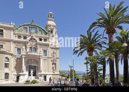 Grand Casino, Monte Carlo, Principauté de Monaco, Cote d'Azur Banque D'Images