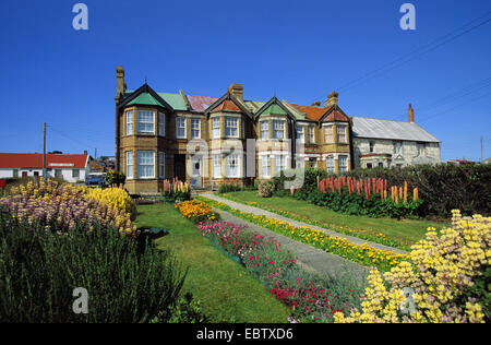 Villas du Jubilé, Îles Falkland, Port Stanley Banque D'Images