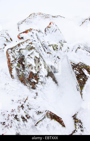 Des congères, Royaume-Uni, Ecosse, le Parc National de Cairngorms Banque D'Images