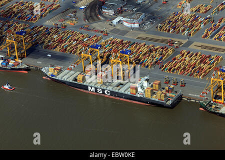 Containerterminals Stromkaje, Bremerhaven, Bremerhaven, Allemagne Banque D'Images