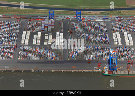 Containerterminals Stromkaje, Bremerhaven, Bremerhaven, Allemagne Banque D'Images