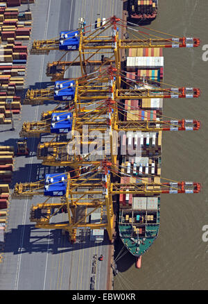 Containerterminals Stromkaje, Bremerhaven, Bremerhaven, Allemagne Banque D'Images
