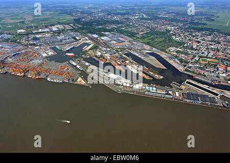 Containerterminals Stromkaje, Bremerhaven, Bremerhaven, Allemagne Banque D'Images