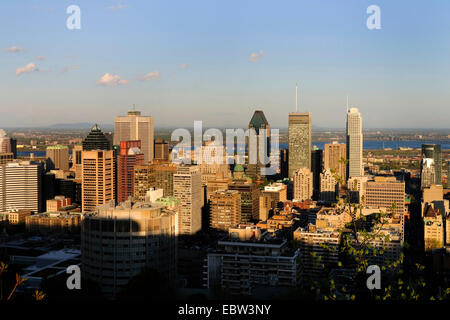 Vue de Montréal depuis le Mont Royal, Montréal, Québec, Canada Banque D'Images