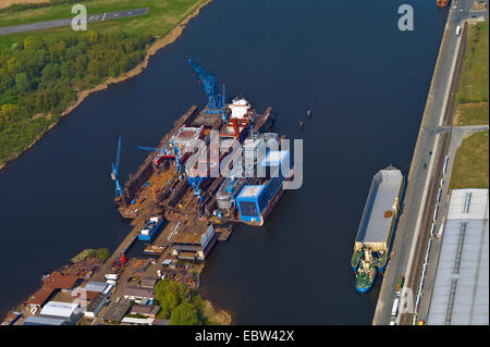 Vue aérienne de l'Allemagne, de l'arsenal, Bremerhaven Banque D'Images