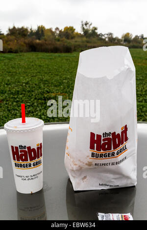L'habitude burger Grill à Stockton en Californie Banque D'Images
