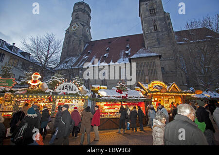 Le soir de Noël, l'Allemagne, Bade-Wurtemberg, Stuttgart Banque D'Images