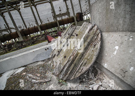 La tour de refroidissement du réacteur inachevé de numéro 5 en centrale nucléaire de Tchernobyl, en zone d'exclusion de Tchernobyl, l'Ukraine Banque D'Images