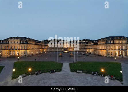 Neues Schloss, Nouveau Palais, siège du Land du Bade-Wurtemberg Ministère des finances et de l'économie, Stuttgart, Bade-Wurtemberg Banque D'Images