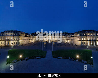 Neues Schloss, Nouveau Palais, siège du Land du Bade-Wurtemberg Ministère des finances et de l'économie, Stuttgart, Bade-Wurtemberg Banque D'Images