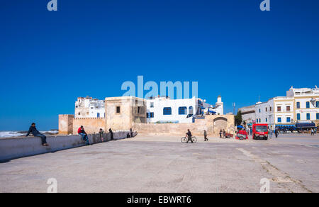 Sqala de la Kasbah, Malecon de la vieille ville d'Essaouira, Place Moulay Hassan, UNESCO World Heritage Site, Maroc, Afrique du Nord Banque D'Images